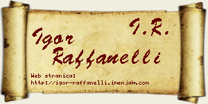 Igor Raffanelli vizit kartica